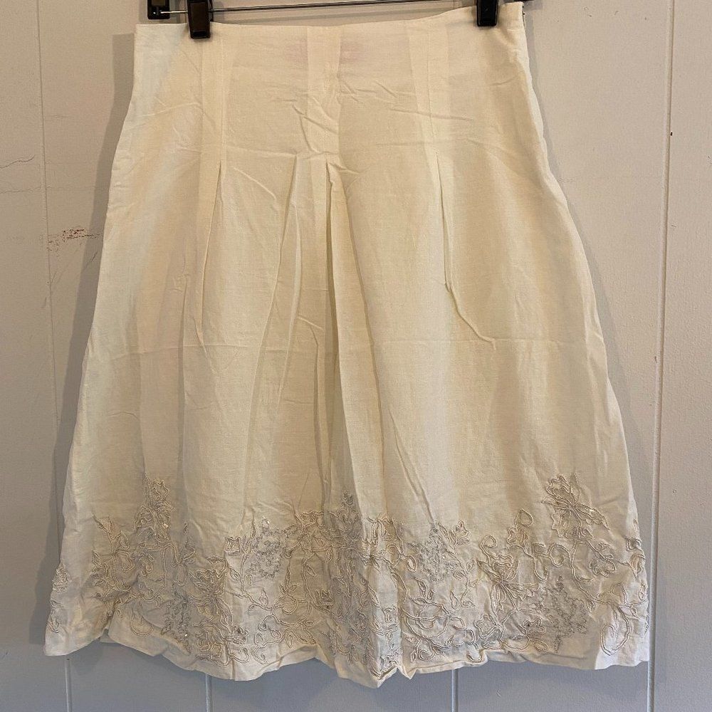Sweet by Miss Me Cotton Embordered Sequin Womens Skirt Size Small